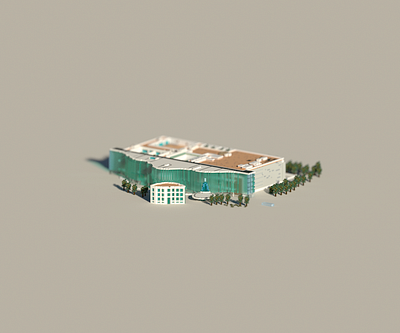 Public Building | The National Art Center 3d architecture building design museum space voxel