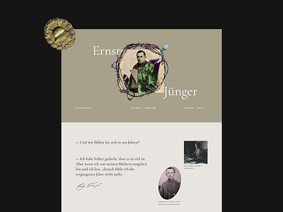 Ernst Jünger longread bookstore design ernst jünger historical house museum longread longread about writer site design ui ux ux design web web design website