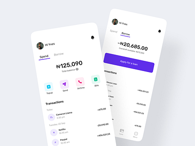 Loan App UI 100daysofui borrow money dailyui loan app loan ui ui