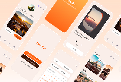 14 Daily UI. Travelling app app branding button design gradient illustration inspiration iphone logo minimalism neumorphic new travel trend ui ux