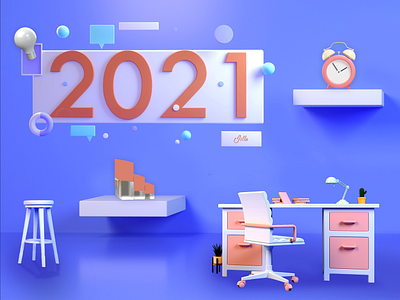 Work Space 2021 2021 2d 3d 3d animation branding design designoftheday dribbble dribbble best shot grid idea illustration model rent script smooth animation space ui ux website