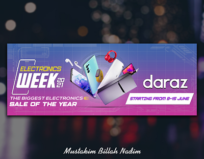 Social Media Banner - Daraz Electronic Week 2021 ad advertisment banner branding design graphic design socialmedia