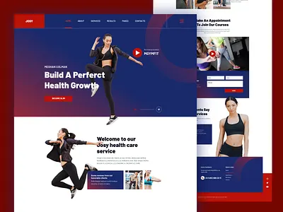 Josy – Sport & Fitness Website Design animation fitness graphic design gym merkulove personal trainer sport trainer