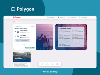 Interface desktop - Paiement de loyer buy design desktop device logo paiement uidesign ux ux ui