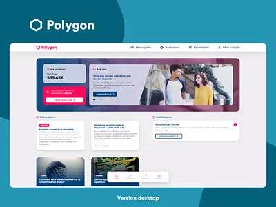 Interface desktop - Accueil design institution logo photo public uidesign user ux ux ui