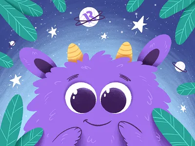 Magical World #2 art character colorful cosmos cute digital art gift illustration illustrator ios kids macos magic monster procreate productivity puzzle readdle world