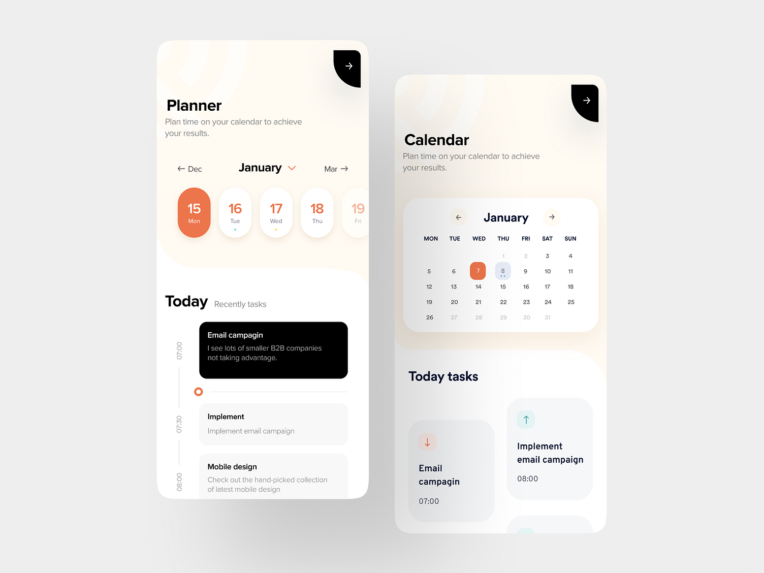 Planner App: UX/UI mobile design for time management by Darren Maen for ...