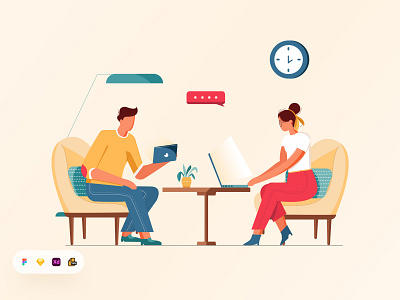 Teamwork Illustration. app design besnik community illustration illustration landing page modern illustration product design teamwork illustration todo illustration trendy illustration uiux design uiux design agency website design working illustration