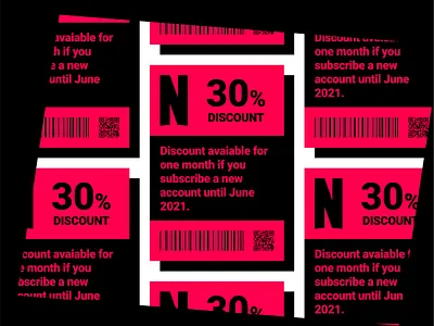 Coupon - UI Design coupon dailyui discount minimal netflix offer sale subsciption ui uiux