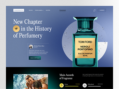 Fragrantix — Perfume Blog Landing beauty cosmetics design fragrance hermes landing mcqueen perfume tom ford trend ui uiux ux web