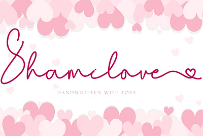 Shamilove beautiful branding design font font design handwritten illustration logo script ui