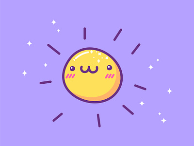 Kawaii Sun cartoon cartoon character cartoon illustration cute illustration cuteart illustration kawaii kawaii art light smiling space summer sun sunshine