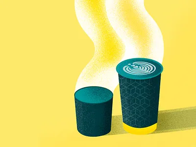 Coffee branding coffee coffee illustration design digital digital illustration graphic illustration latte latte art pattern takeout cup