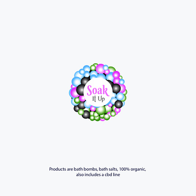 Bombs different sizes and colors dot logo resembles