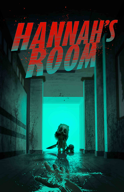 Game Poster Design: "Hannah's Room" character design digital painting game development gaming graphic art illustration poster video games