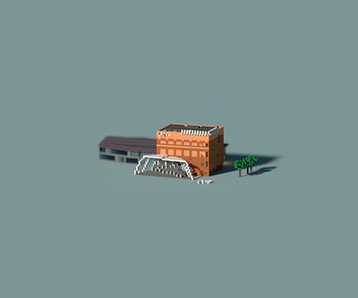 Public Building | Today Art Museum 3d architecture building design illustration museum space voxel