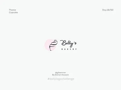 Cupcake- Daily Logo Challenge: Day 18 bekary branding colours cupcake design graphic design icon illustration letter logo logo typography vector