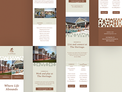 The Heritage Responsive Website branding design mobile responsive ui ux website