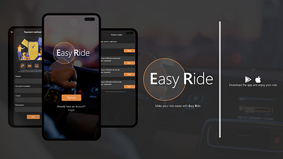 Make your ride easier with Easy Ride. app branding design ui ux vector