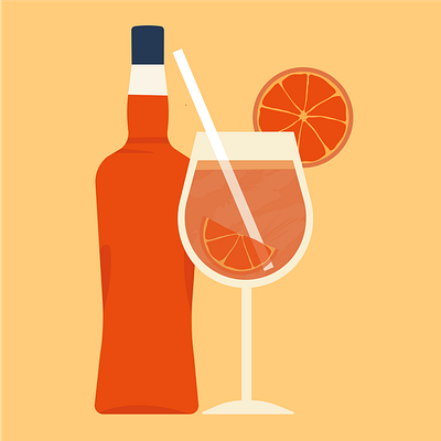 Sunday Spritz aperol aperolspritz illustration orange spritz vector