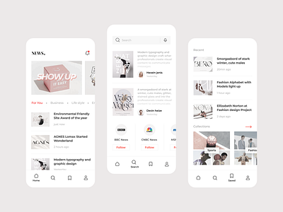 News App Exploration appdesign appui clean design graphic design minimal mobile app mobileappdesign modern news newsapp popular trending uidesign uiux uiuxdesign userinterface uxdesign wearehybreed