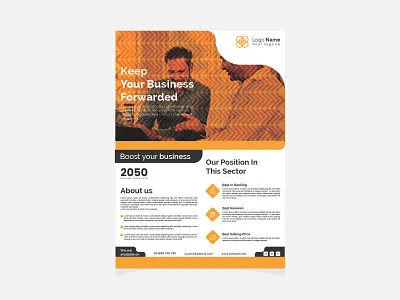 Business Agency A4 Flyer Design a4 agency brochure business creative flyer free graphics design modern new simple unique