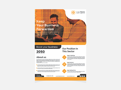 Business Agency A4 Flyer Design a4 agency brochure business creative flyer free graphics design modern new simple unique