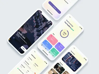 Fitness Tracking UI/UX Design design fitness app ui ux design mobile app user interface
