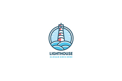 Lighthouse Logo 3d 3d letter abstract branding building concept consulting creative design illustration light lighthouse marine naval ocean sea studio ui water wave