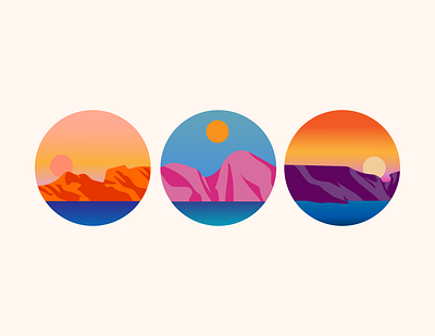 Phases of the Sun design earth illustration sun sunrise sunset vector views