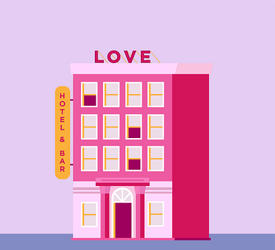 LOVE; Hotel & Bar bar design graphic hotel illustration love vector