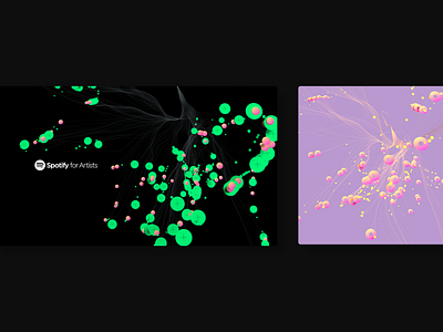 Spotify for Artists Fan Study / Data Visualization Explorations cinema4d data visualization design particles