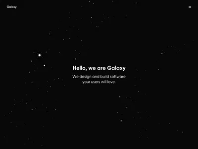 Galaxy app branding creative design interface minimal studio ui user experience ux