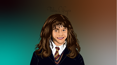 Hermione Vector portrait art art design girl graphic design illustration portrait vector