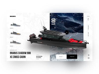 BRABUS SHADOW 900 XC CROSS CABIN / Landing page concept / Ui Ux boat brabus branding concept creative design design inspiration ecommerce graphic landing page speed ui ux web web design