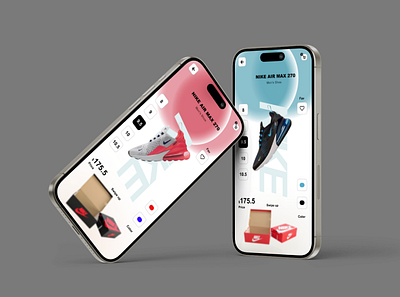 Nike Air graphic design mobile design ui