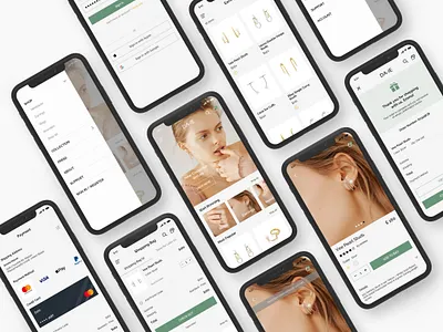 Jewelry Ecommerce Web App branding design ui