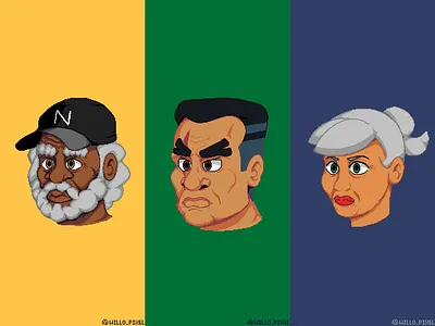Pixel Art Portraits 2d art game art game asset illustration pixel art pixel artist portrait