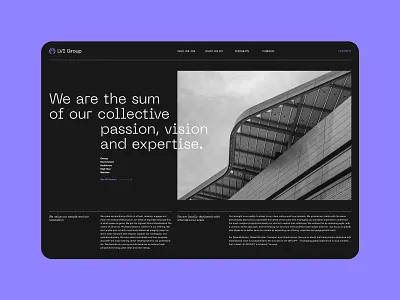 LVI Group UI black brand brand identity branding branding identity design graphic design identity interface purple ui user experience user interface ux web design website website design