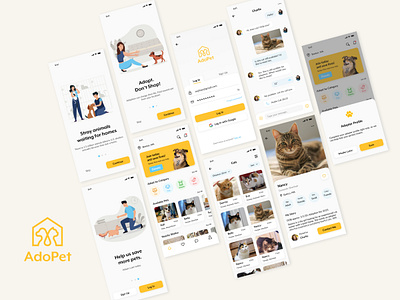 Pet Adoption App UI branding design ui