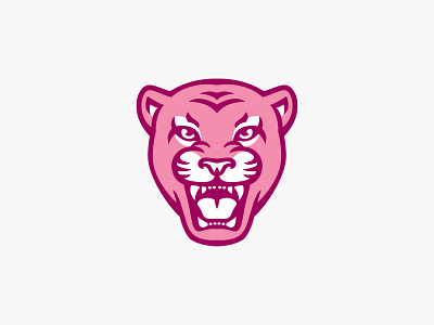 Pink panther animal athletics cat clean elementary school face head leopard logo mark mascot middle school panther pink sports symbol team wildcat