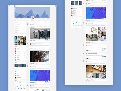 Profile feed app branding bulma clean design illustration modern social social media social network ui