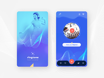 Ringtone Converter Mobile App clean flat mobile music ringtone splash