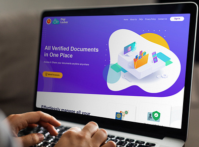 Digilocker Landing Page Design graphic design web design