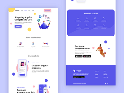 Feature page 3d app bulma clean design ecommerce illustration modern template ui