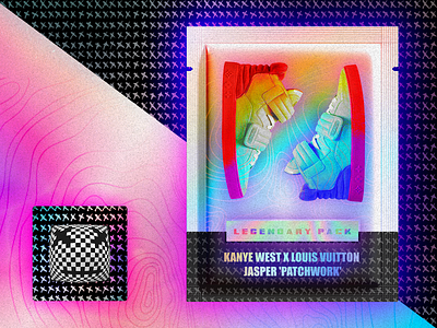 Kanye West x Louis Vuitton Jasper 'Patchwork' 3d animation branding collectable design goat graphic design logo motion graphics nike project rare sneakers space stock x trading card