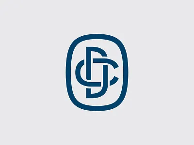 DC monogram brand branding crest designer elegant enclosure freelance interlocking logo logotype mark monogram monoweight oval simple thin