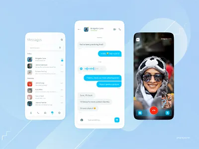 Reimagination of modern iOS messenger application. app design graphic design minimal ui ux vector