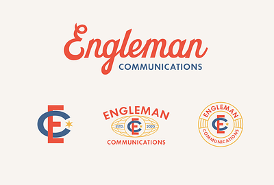 Engleman Communications - Brand Identity branding lettering logo