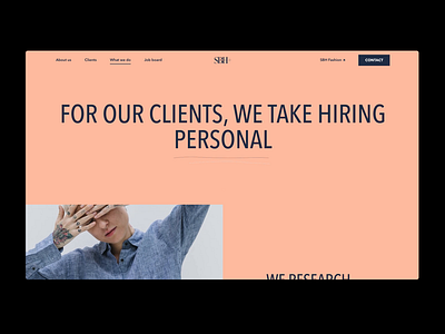 SBH+ Services & Jobs b2b fashion interaction jobs modern services staffing ui ux web web design